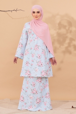 KURUNG RIAU PRINTED 1.05 - PASTEL BLUE